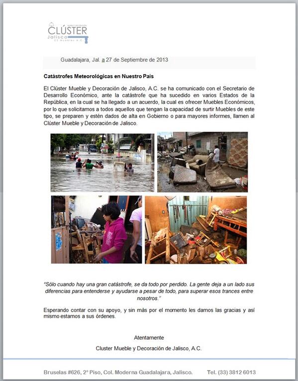 Clustermyd's tweet photo. CS Muebles Jalisco A.C. Tel. (33) 38 12 60 13 E-mail: gerencia@clustermdjalisco.org / direccion@clustermdjalisco.org http://t.co/fv3uKJunmk