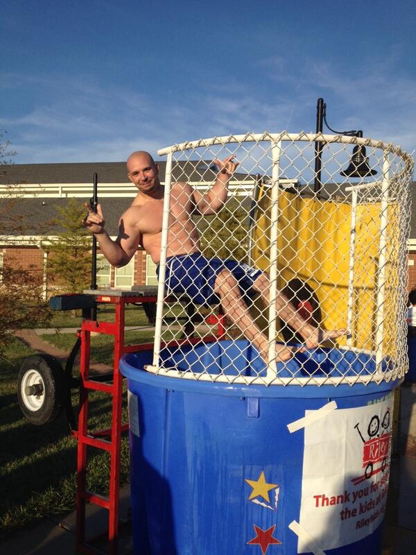#BigBaldGuy helping raise money at #Franklin homecoming.