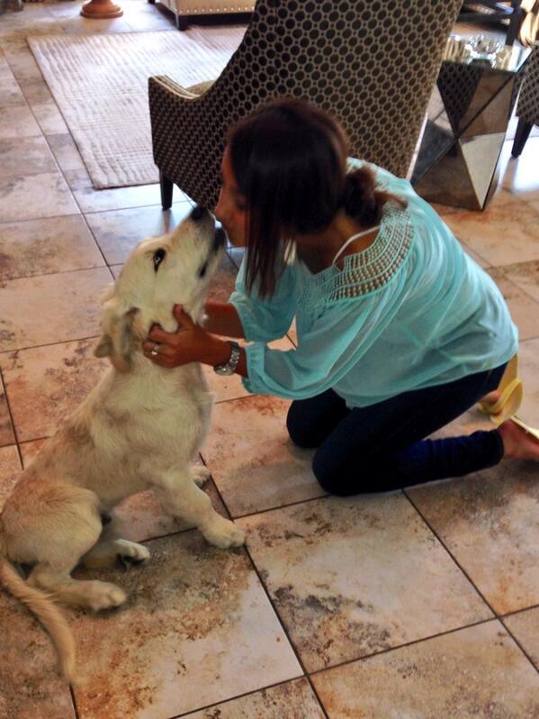 DawnPounds's tweet photo. Puppy love @haleypounds http://t.co/YZy5ffTzHg
