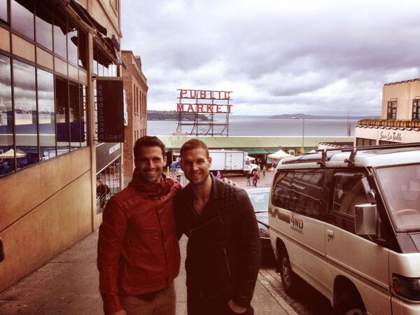 michaelbrager's tweet photo. Lovin life in Seattle with @thelucaskerr http://t.co/GCjEaxZ1HK