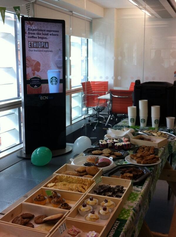Michelle_Bowles's tweet photo. Great call to action day for @macmillancancer    @TalonOOH &amp; thanks to @Starbucks for donating their coffee http://t.co/gRRThtto3M