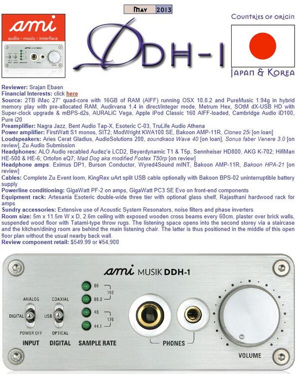MuseAMI's tweet image. AMI MUSIK DDH-1 was reviewed by 6Moons founder Srajan Ebaen. Read the full review at 6moons.com/audioreviews/a…