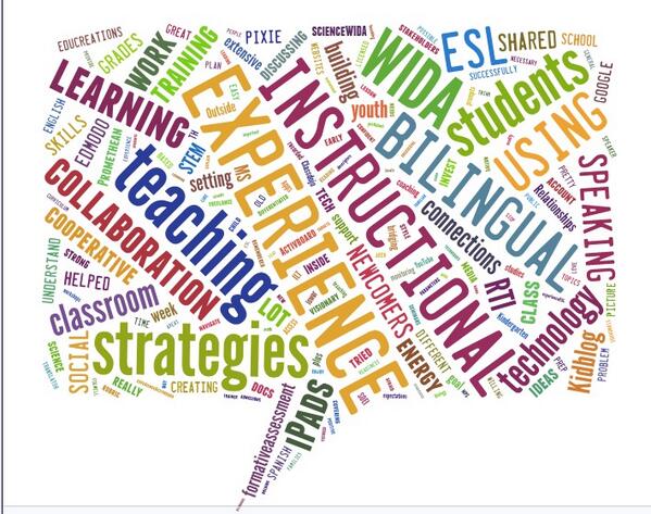 JillBromen's tweet photo. @tagxedo of experiences &amp; expertise our EL &amp; Bilingl Tchrs bring to #MPSed! #connext #ELLchat @MPS_SuptJohnson http://t.co/330yt0SQ0e