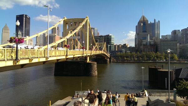anti_duck's tweet photo. Clemente Bridge, pre-desecration. Right now. http://t.co/ijqY0u3XCn