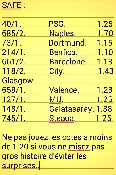GProno1's tweet image. SAFE ! BEAUCOUP DE CHOIX!! #RT #GPRONO #PARIONSSPORT