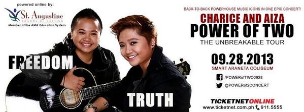 Powerof2Concert's tweet photo. #POWEROF2 is powered online by #StAugustine @AMAEducSystem http://t.co/fGyTSiLWVV