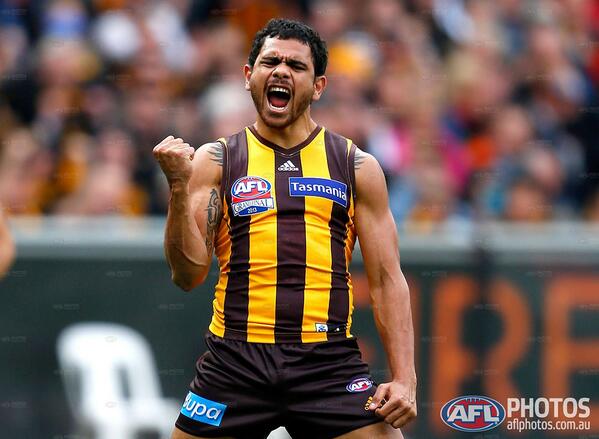 AFL's tweet photo. Congratulations @HawthornFC, winning their 11th premiership! #AFLGF http://t.co/e2dGcWSJJN