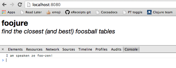 adamtait's tweet image. #clojurecup has begun w/ @Moocar @akatov @onurbon