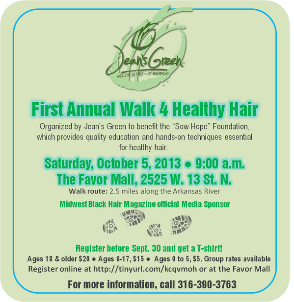Jeans_Green's tweet photo. We're days away from our first Walk 4 Healthy Hair! Have you registered, yet? http://t.co/V2drUmeUSI