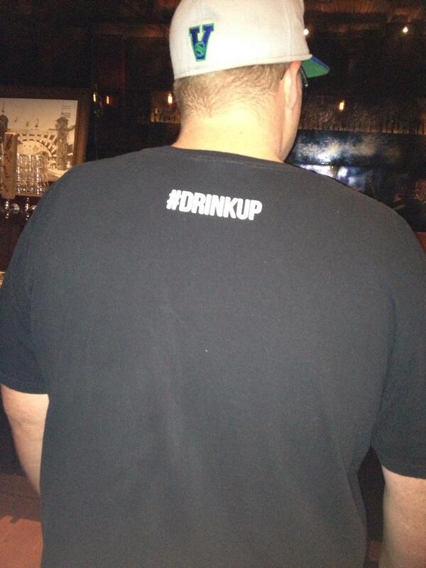NorCalBeerGeeks's tweet photo. Having a beer. Can anyone tell me where I'm at by looking at the back of this shirt? http://t.co/aE5WcqGGvy