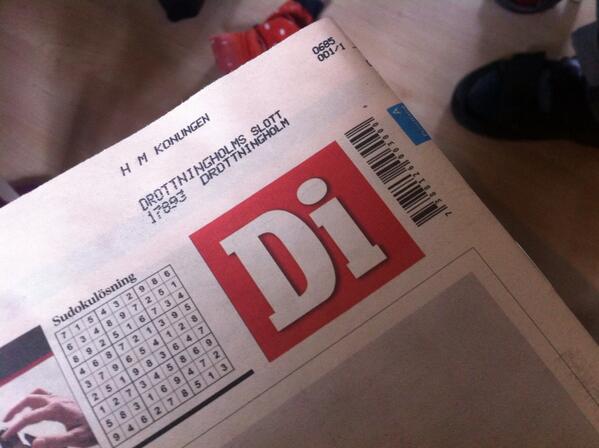 Pappa får lite då och då fel tidning på morgonen. Synd för kungen.