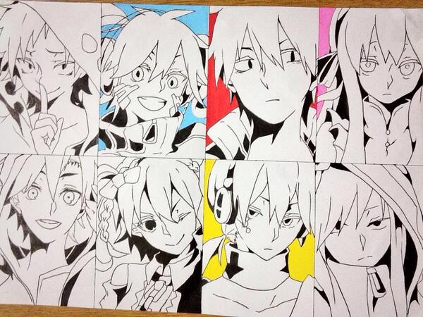 備長たん Rtした人の名前を呼ぶカゲプロキャラ描く Http T Co Letncrmibh Twitter