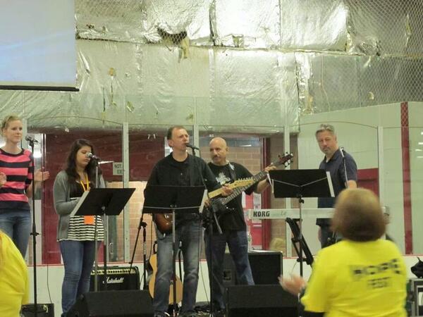 The Worship team from The Bridge Syracuse in Phoenix played at Hope fest in Fulton