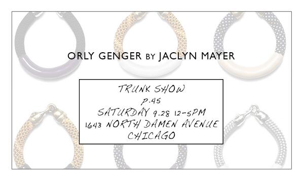 Trunk show today at chicago's P.45!
Come visit us from 12-5pm