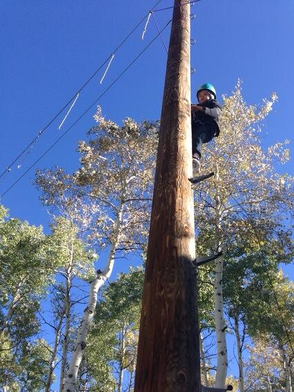 mtns's tweet photo. Noah and I did a father-son challenge course today --- climb tower, walk high wire, zipline down. Fun! http://t.co/olp3eWWHTQ