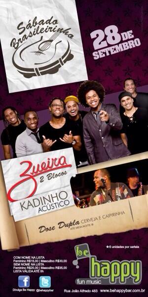 behappybar's tweet photo. Hoje o SAMBA vai rolar com muita qualidade! @zueiraoficial @kadinhoficial  bora que o chão vai tremer! http://t.co/jR1v9lY7rm
