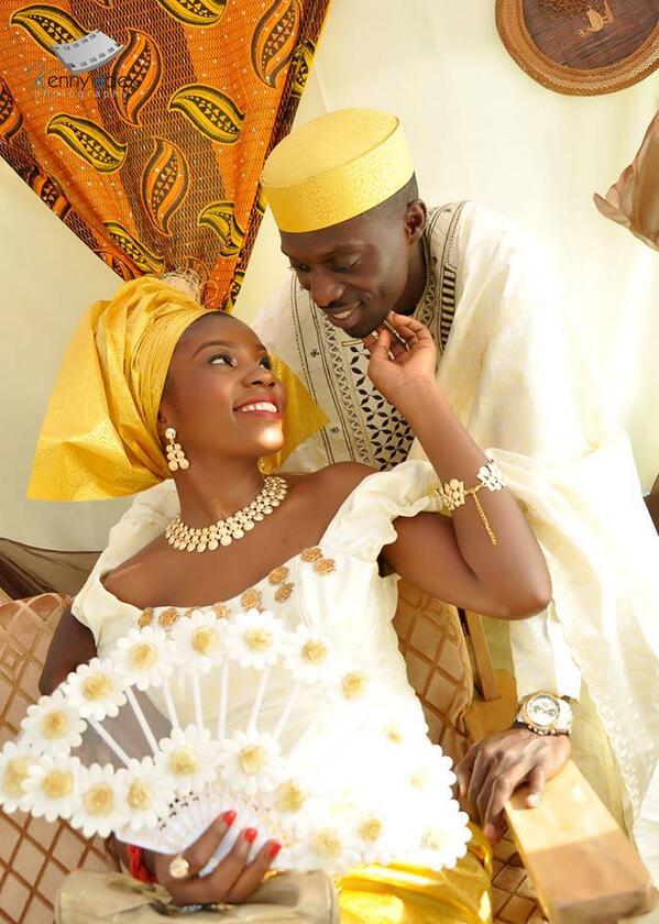 InteriorAFRICA's tweet photo. Nigerian bride and groom,aww they look really cute http://t.co/WmxvCXLy3J