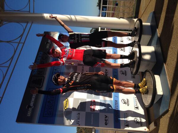 cxmlive's tweet image. Anthony Anderson and Durrin on the women's podium l to r
