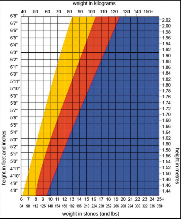 Bmi Weight Chart In Stone