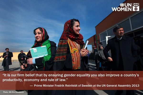 Prime Minister #Sweden believes in #generequality:  #genderquotes #UNGA