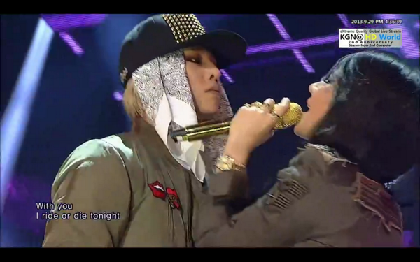 OMG xD "@QueenCL_XIII: [SCR CAP] Inkigayo R.O.D #GDCLRideOrDie #GD #CL "