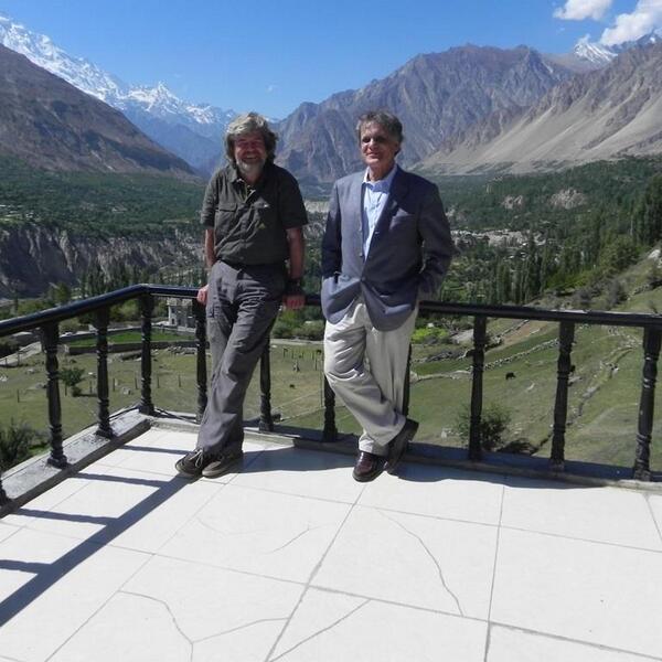 PakExplorers's tweet photo. Two Legends in Mountaineering 
#ReinholdMessener and #Nazirsabir http://t.co/PHAUZO2RBE