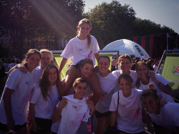 Had a great teambuilding this weekend and did as final teamactivity #raceforthecure