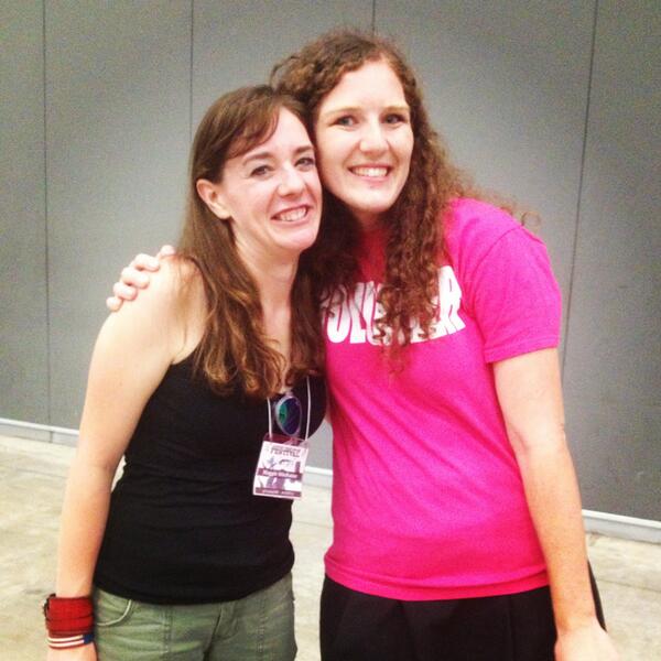 olsonkayla's tweet photo. One of the highlights of #ATBF13 for me: meeting @mstiefvater. This was the end of a l-o-n-g (but fun!) day. http://t.co/sa9w8RMR5t