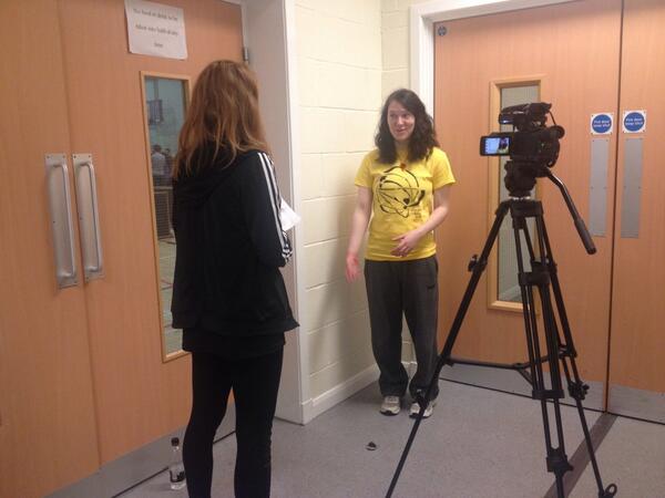 RamsayShetland's tweet image. @YoungScot Youth #Legacy2014 Ambassador interviewing #ROM4 participants about their legacy wish for @Glasgow2014