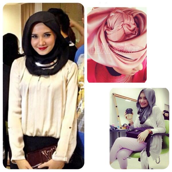 jilbabcornerpdg's tweet photo. Zaskia sungkar wearing satin shawl silk http://t.co/x9vr7c3y20