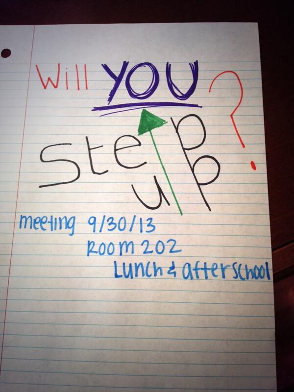 StepUpTutoring's tweet photo. First meeting tomorrow in room 202 during lunch and a brief of after school, see you all there! http://t.co/OIhX9qyOSr