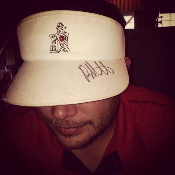 ChrishChrishP's tweet photo. He will never take this hat off again. Go DAWGS! @bubbawatson http://t.co/N8Q7Z5xozj