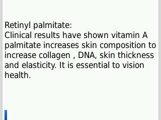 #RetinylPalmitate: Increases #skin #composition to increase #collagen knb.zealforlife.com/nutrition_deta… #zeal