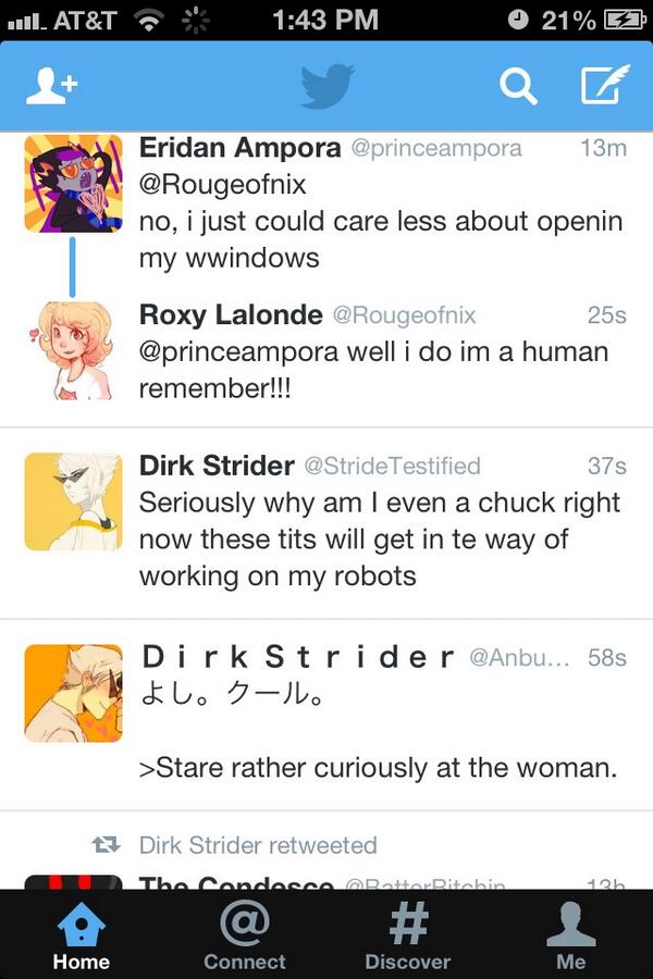 StriderRider413's tweet image. ((*laugh at the double dirk irony*))