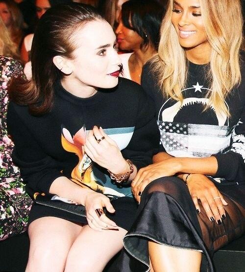 TMI_Turkey's tweet photo. NEW - Lily spotted at Givenchy show during Paris fashion week http://t.co/NAiRDPxM6e