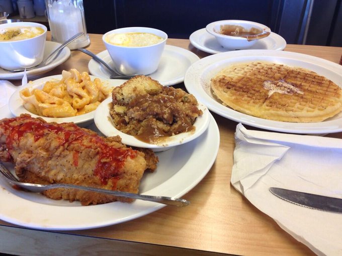 Red snapper, Mac b cheese, dressing , grits, and a waffel... I swear I eat alot http://t.co/zWCZw7aA<a href="/tag/edamame"class="tags"><span>#edamame</span></a><a href="/tag/lavishdrink"class="tags"><span>#lavishdrink</span></a><a href="/tag/geishasushibistro"class="tags"><span>#geishasushibistro</span></a>