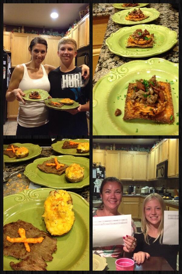 MariahLangford's tweet photo. Cooking competition tonight with Nolan. Nolan picked the mandatory ingredient http://t.co/lA1wXxOiFN via @PicColla http://t.co/9PUyFGL7Ak