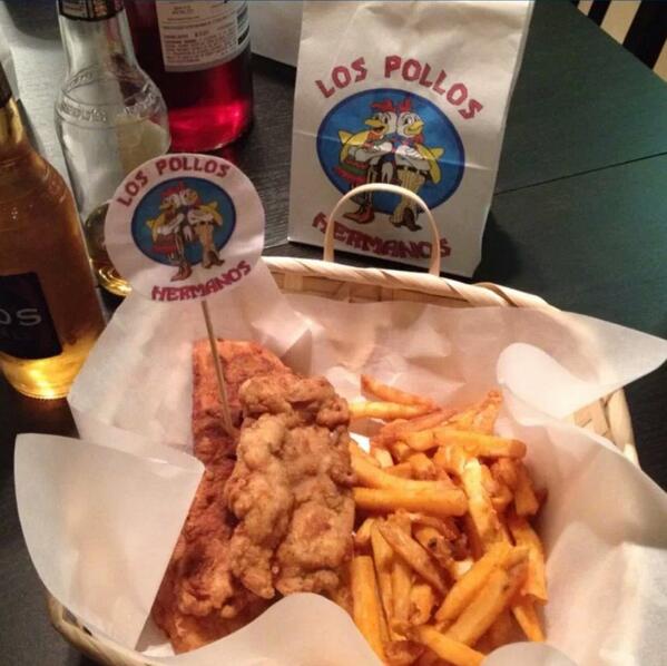 Quick_Kev's tweet image. Los Pollos Hermanos for the Breaking Bad Finale! Perfect ending and dinner! #GoodbyeBreakingBad