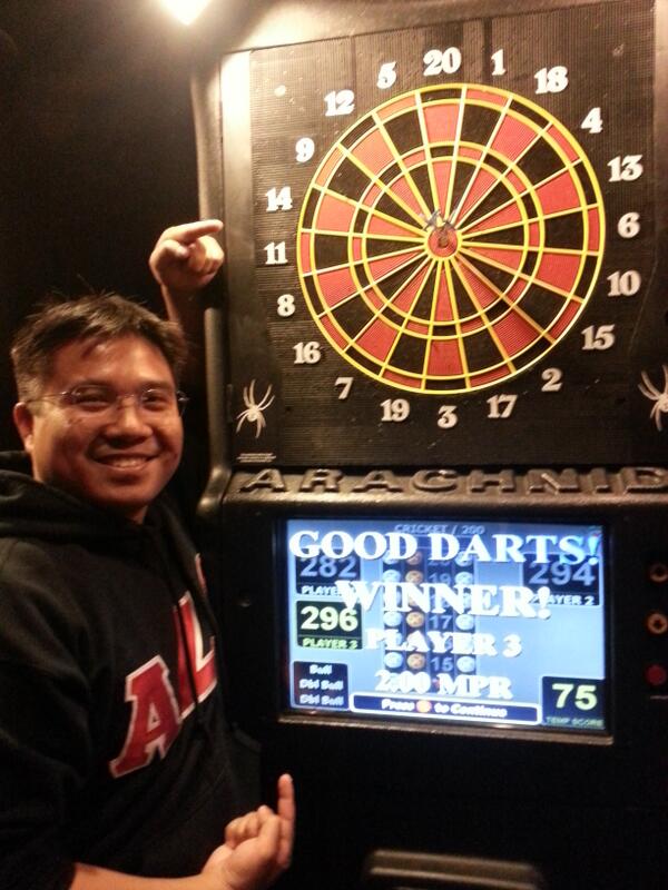 john_anciano's tweet image. 3 bulleyes for the win! #darts #3bulleyes #LastToFirst