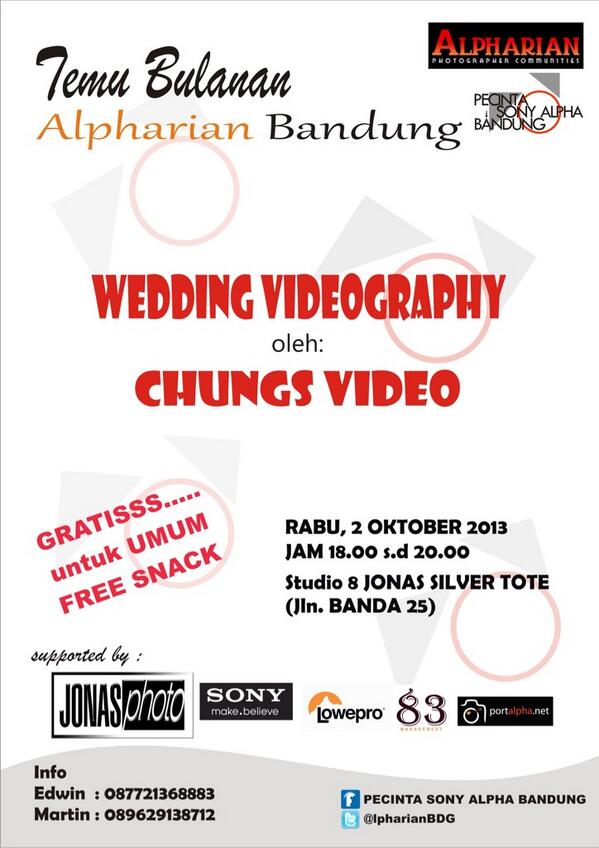 Sharing videografi GRATIS, 02.10.2013 <a href="/alphariandki/">alphariandki</a> <a href="/bdgnewsphoto/">Bandungnewsphoto.com</a> <a href="/HfbFoto/">Hobi Foto Bandung</a> <a href="/PAFBANDUNG/">PAF BANDUNG</a> <a href="/InfoBdgEvent/">EVENT BANDUNG</a> <a href="/Infofotografi/">Infofotografi</a>