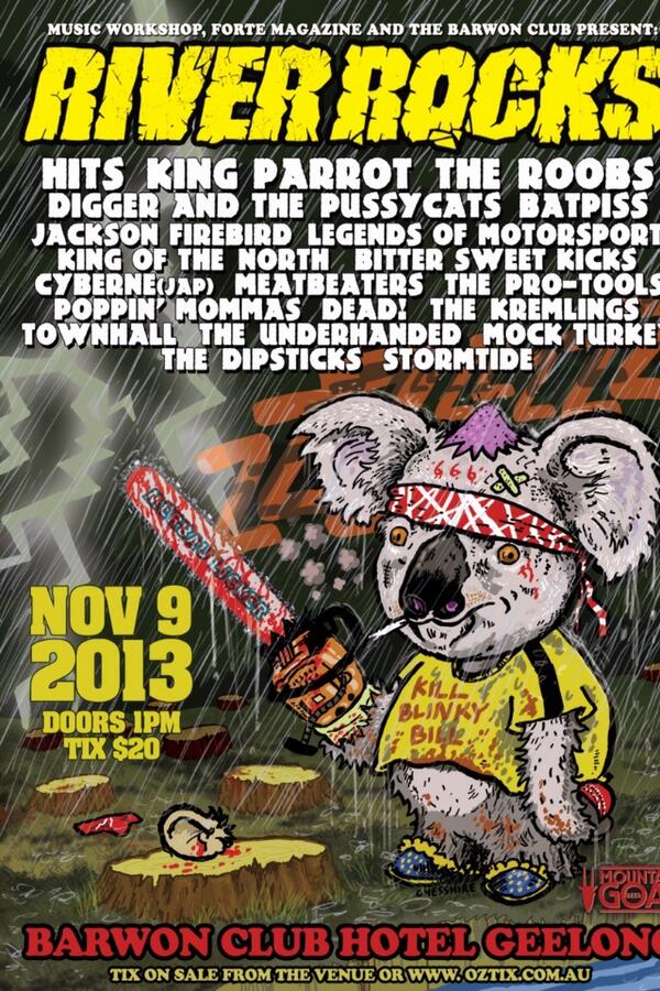 RiverRocksFest's tweet photo. Best value around 20 bands for $20 bucks!12 hours of flat out 'R n R'# support live music http://t.co/kUiWJz7kQm