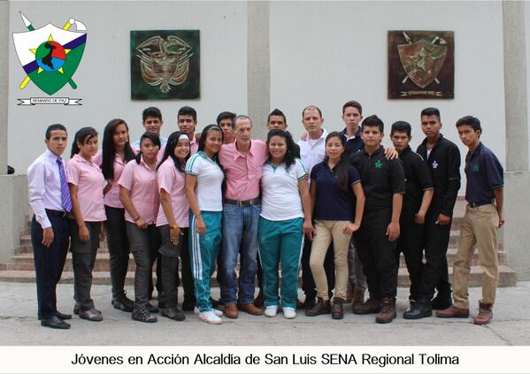 sanluistolima's tweet photo. Jóvenes en Acción Alcaldía de San Luis SENA Regional Tolima http://t.co/WFVT5ZgHwt