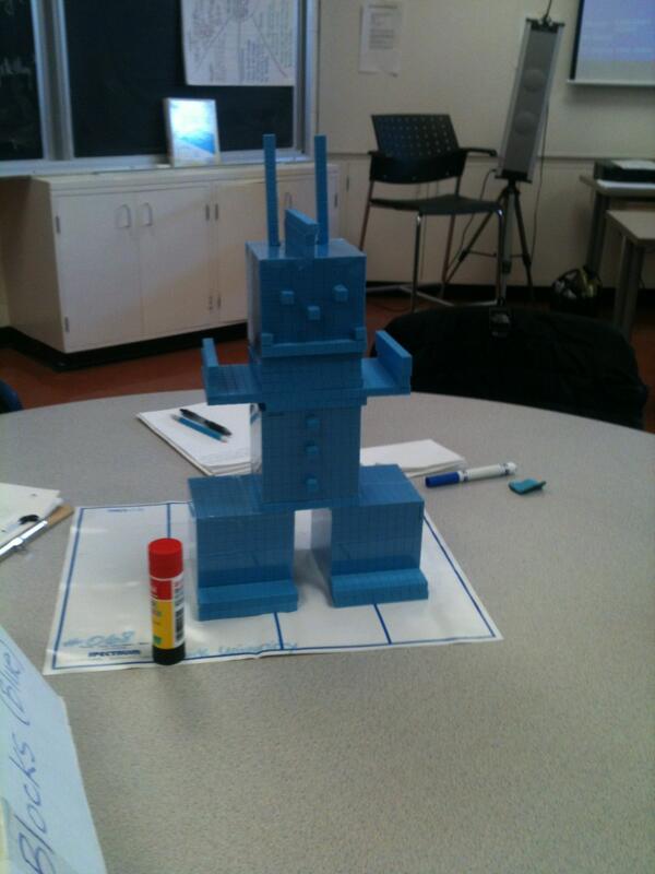 JaneChessman's tweet photo. Base 10 materials being used during "exploration" time. http://t.co/XCApBdQC61