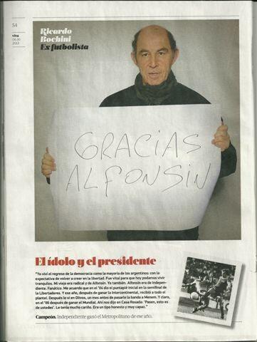 ¡Grande Ricardo Bochini!. Seguro que el viejo estará sonriendo y agradecido por tu gesto.