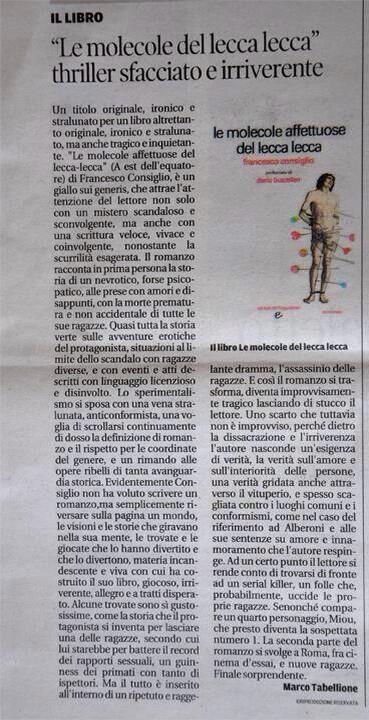LIBRERIAA's tweet photo. Autori abruzzesi su IL CENTRO http://t.co/8bjmNkLIYk