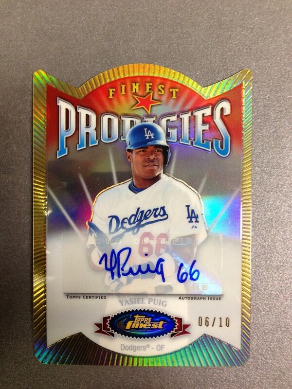 Topps's tweet photo. Topps Finest baseball streets Wednesday! Loaded with rookie autographs. RT and follow 4 a chance to win a box.! http://t.co/HoKcXdUE9t