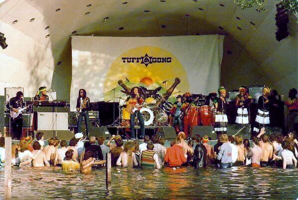 Bob Marley and The Wailers en el festival The Summer of '80 Garden Party, el 7 de junio de 1980.