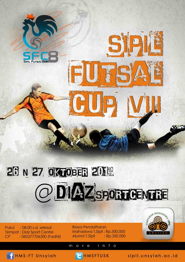 Sipil Futsal Cup (SFC) VIII !! cc: <a href="/Sipildurian/">civildurian</a> <a href="/TeknikSipil10/">T.Sipil Unsyiah'10</a> <a href="/SipilUSK2011/">Teknik Sipil 2011</a> <a href="/civil12usk/">TeknikSipil2012 USK</a> <a href="/SipilUnsyiah13/">TeknikSipil USK 2013</a>