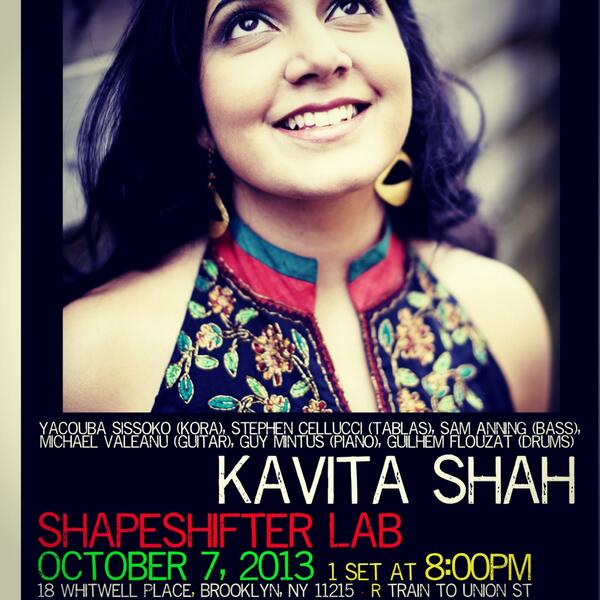 Den_Ent's tweet image. Tonight! Don't miss the beautiful vocals of @cantakavita at #shapeshifterlab at 8pm #show #jazz #worldmusic #Brooklyn