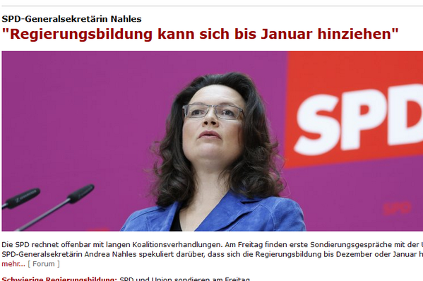 Hurra, ein Vierteljahr ohne politische Führung.